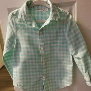 Janie & Jack Gingham Roll Cuff Shirt